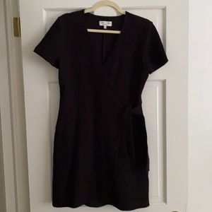 Madewell black faux wrap dress